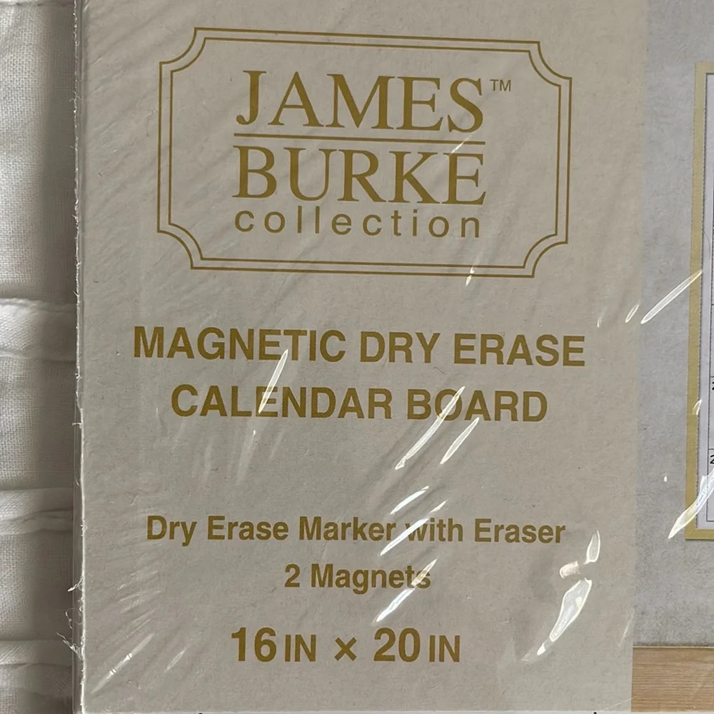 Magnetic Dry Erase Calendar Board - Gold Frame